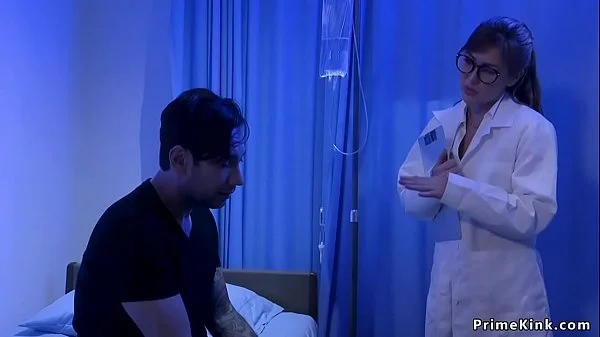 Mad patient anal fucks tied doctor