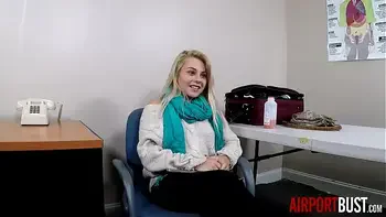 Teen Scammer Skylar Valentine Fucked by Older Customs Guard