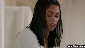 Hot latina babe Vanessa Sky bangs with black stud Ricky Johnson and swallowing his large black cock and riding him so hard like a crazy cowgirl.