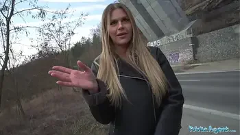 Public Agent Zlata Shine and her world class perfect boobs fucked by a stranger with a big dick