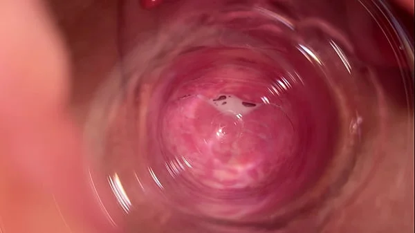 Camera deep inside Mia's vagina