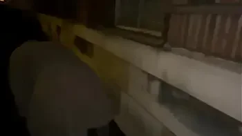 Woman on street gets offered a cigarette to flash and piss in public