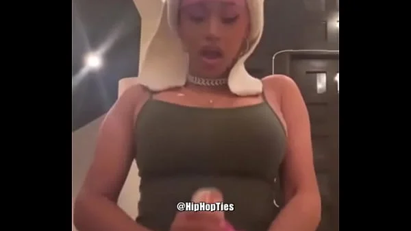 Cardi B jerking off whipped cream can