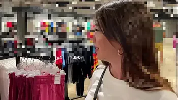 Blowjob in Fitting Room / too Much Cum in her Mouth