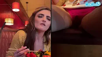 Cumming In Public With My Interactive Toy Gave Me A Huge Wet Orgasm At Lunch