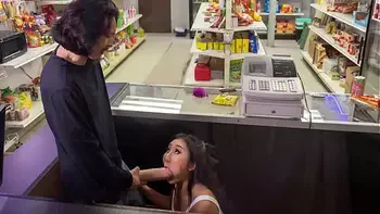 Tiny Asian MILF Cant Handle Huge White Cock and Creampie in Public