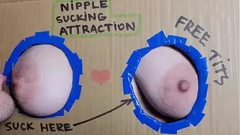 Glory hole nipple sucking and licking