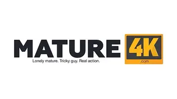 MATURE4K. Admirable twosome of mature woman in stockings and interviewer