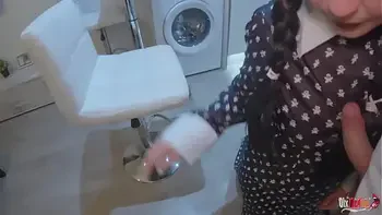 Cheating stepmother Came back from the party and got stepson's dick in the throat and cum in the ass