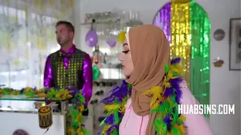 Arab Teen Girlfriend's First Mardi Gras- Violet Gems