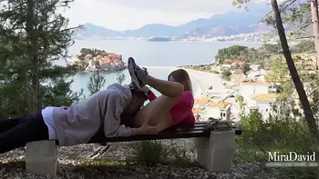 Young Couple having Sex with amazing View