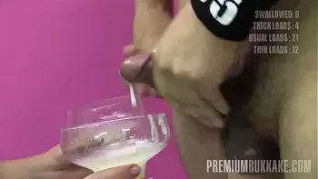 Premium Bukkake - Eva swallows 71 huge mouthful cumshots
