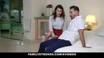 FamilyStrokes - Kinky Teen (Ellie Eilish) Swallows StepDad For A New Car