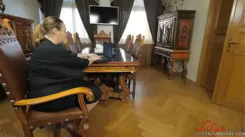 Milly masturbates on interview