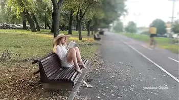 My wife is flashing her pussy to people in park. No panties in public.