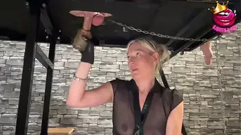 Milking table ruined orgasms session