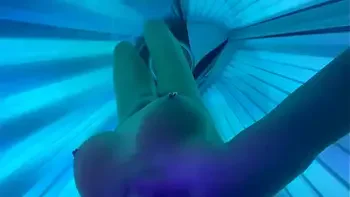 Masturbate and Nipples play in Sunbathing area Studio