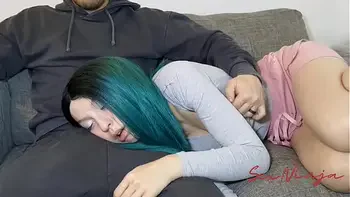 I dozed off on My Step Brother's Lap and He starts Fucking my Mouth