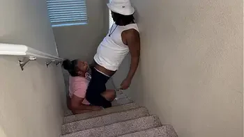 Kendale Was Invited To A Party And Ran Into This Beautiful Ebony On His Way Downstairs And Things Got Hot