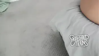 This 4 foot 9 Latina teen with amazing tits gives a sloppy BJ