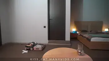 Day 12.1 - Step mom share room in sex hotel with Step son / Step mother fucks with cum inside / Kisscat