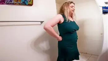 Caught masturbating on the toilet stepmom helps stepson finish off