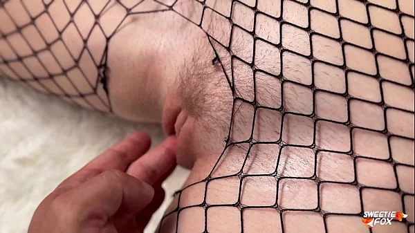 Homemade Hot Fucking with Busty Wife in Oil and Fishnet Pantyhose POV