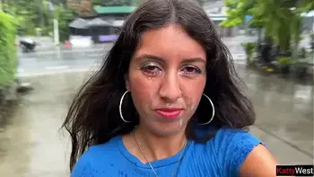 I'm lost a game and went for a walk outside with cum on my face - Cumwalk