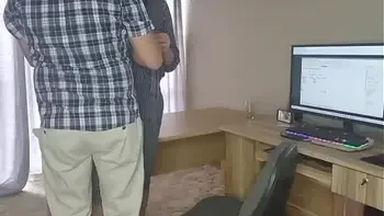 Boss takes advantage of shy secretary