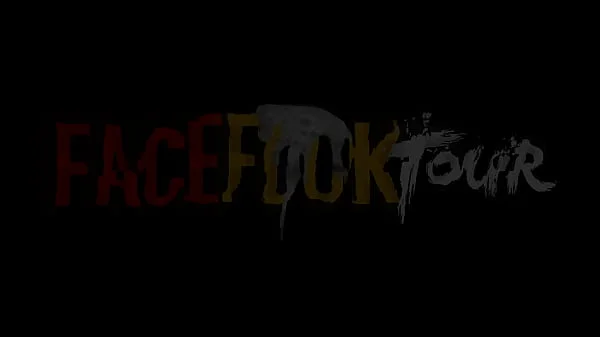 Face Fuck Tour - Massive tits upside down deep throat fucked by huge cock