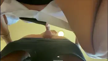 THE LITTLE NEIGHBOR FUCKS MY ASS WITH STRAP ON IN MY KITCHEN