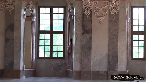 Ewa Sonnet Naked in a Monastery Colorful Version HD Full Frontal and Back Nude Walking Video