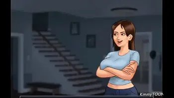 Summertime Saga - College girl rides huge cock in dorm room