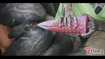 EXTREME sissy ANAL stretching - TATTOOED FEMDOM ass stretching practice and FISTING