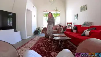 MILF with big natural tits bouncing fucked by stepson