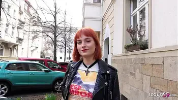GERMAN SCOUT - Skinny Crazy Redhead Teen Dolly Dyson get Rough Fucked at Model Job