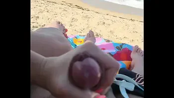 Getting him off on a public beach!