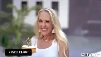 VIXENPLUS Bombshell MILF Brandi cheats on her husband while he listens