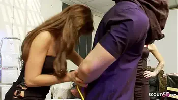 Domination Femdom FFM Threesome Fuck for Stranger by two Bombshell MILFs