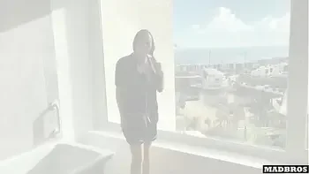 Venezuelan wife caught by her husband getting fucked while we visit their house !!!