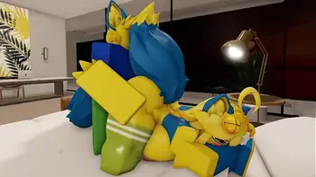 Furry Noob Couple Fucking In a Modern Robloxian House