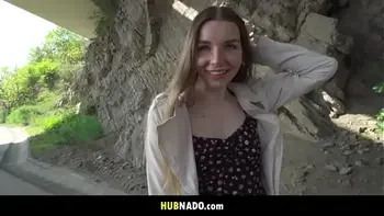 Unemployed brunette babe needs money and I need her pussy! - Arina Shy