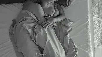 Night vision home video where amateur couple is having romantic sex in their bedroom