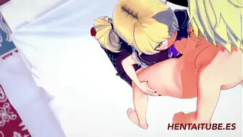 Genshin Impact Hentai - Fischl having sex and enjoy doing a blowjob and being fucked with creampie 1/2