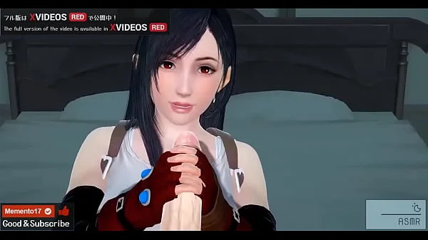 Uncensored Japanese hentai anime Tifa blowjob and creampie ASMR