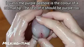 Mr Blue Mushroom Head Cock Gets MILKED HARD! (Milking-time)