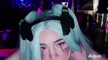 Rebecca from Cyberpunk jumped on my dick