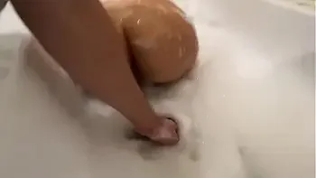 The step son went to his mom bath and helped to wash. Anal and blowjob