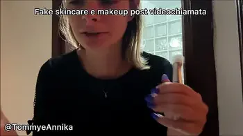 Annika INCINTA - daily routine con scopata outdoor e indoor e sborrata in bocca. Dialogo in italiano