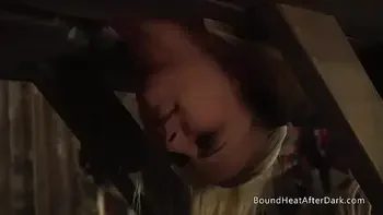 Lesbian Mistress With Big Natural Tits Punishing Slave Using Strapon